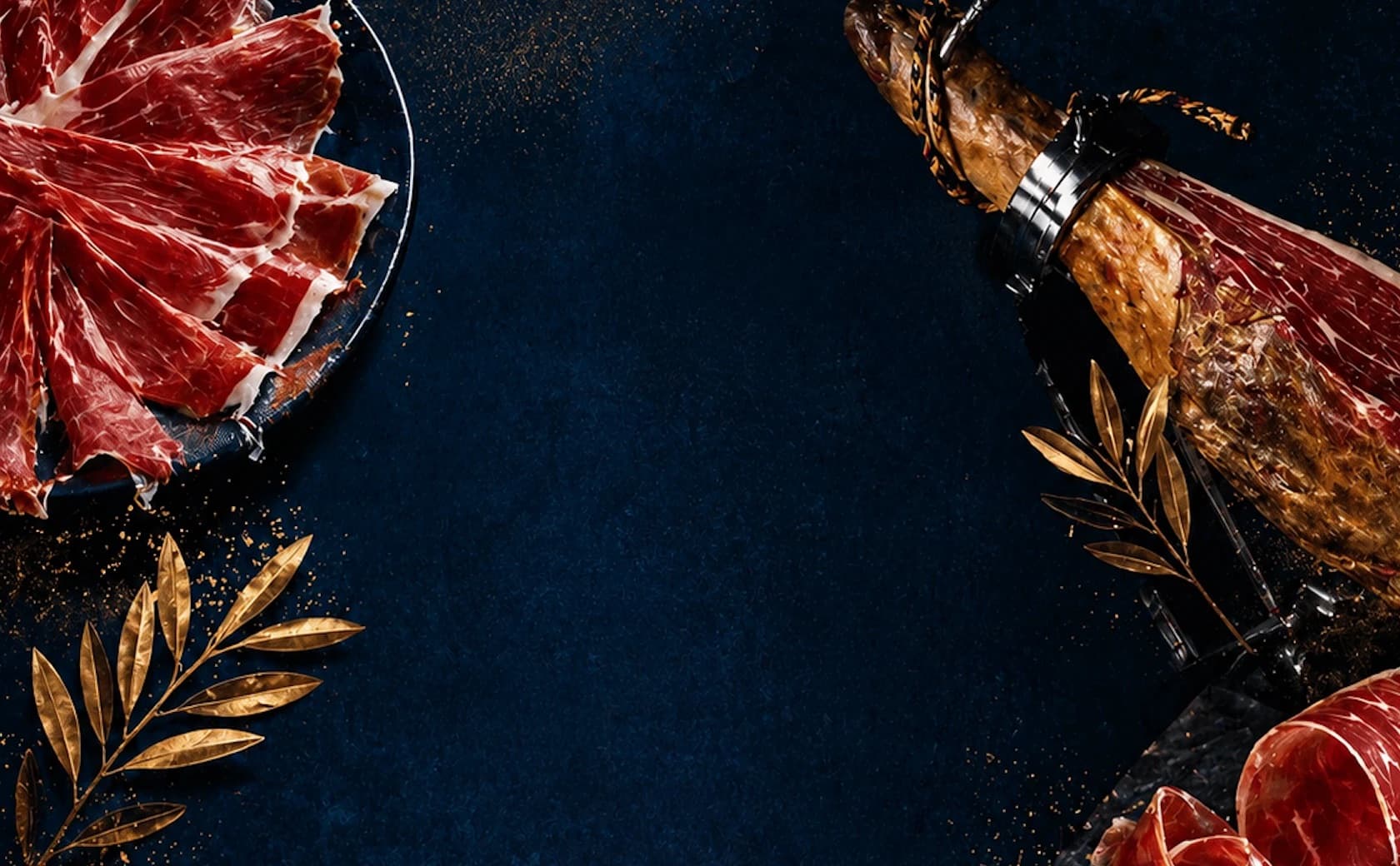 Jamón y presa ibérica 5J del Ritual Ibérico en Àtic, Palau Alameda